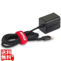 2.4A-AC Lightning直付け 1.5m ブラック 写真1