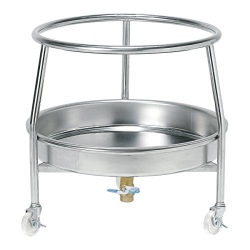 MT丸型ざる置台ドライ用600mm共栓バルブ付 写真1