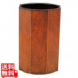 八角木目箸立て 栃天黒(ABS) 45001040 写真1