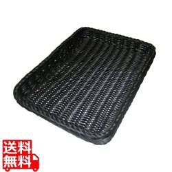 ザリーン社 PP製 フラットバスケット L ブラック 557191 写真1