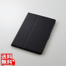 iPad 10.2 2019年モデル/フラップケース/ソフトレザー/フリーアングル/スリープ対応/ブラック 写真1