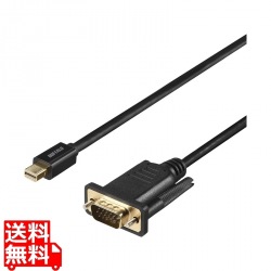 miniDP-VGA 変換ケーブル 3m ブラック 写真1