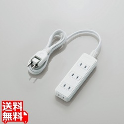 シャッタータップ/雷ガード/4個口/1m/ホワイト 写真1