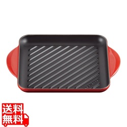 ル・クルーゼ グリル・カレ 24cm チェリーレッド 20205240600460 写真1