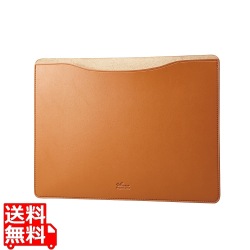 MacBook Pro / Air 13インチ 13.6インチ ( M2 2022 M1 2020 2019 2018 ) 用 パソコン ケース カバー スリーブタイプ ソフトレザー 内側起毛素材 スリム キャメル 写真1