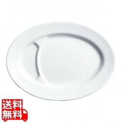 陶器「町中華」餃子皿(仕切付) 23cm R01-9023 写真1
