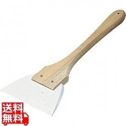 木柄三角シリコンゴムヘラ 長柄 特大 写真1