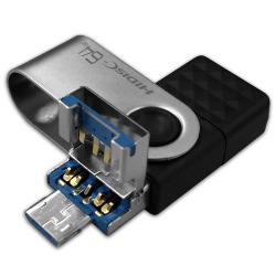 HIDISC 3in1USB TypeC/microUSB/USB3.1 64GB 写真1