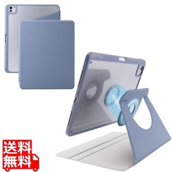 13インチiPad Pro(M4) フラップケース 360度回転 背面クリア 2アングル スリープ 写真1