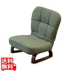 正座椅子 背もたれ付き 天然木 高さ18cm あぐら 美姿勢 背筋が伸びる 腰痛対策 軽い 折り畳み コンパクト おしゃれ ファブリック  オリーブ RMHZ-39-OLV 写真1