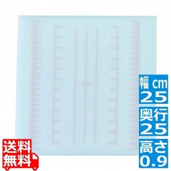 調理用目盛り入りまな板 正方形 S ブルー 250×250 写真1