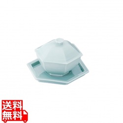 青磁 六角蓋物 大 写真1