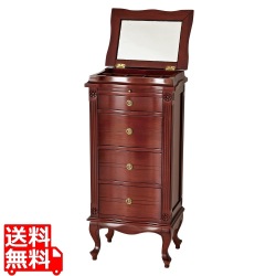 アンティークミラー付チェスト4段 写真1