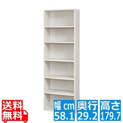 フリーラック シェルフ 本棚 整理棚 同シリーズで組み合わせ自由自在 一人暮らしの部屋にぴったりサイズ ホワイト 白木目 写真1