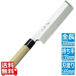 兼松作 日本鋼 薄刃庖丁 16.5cm 写真1