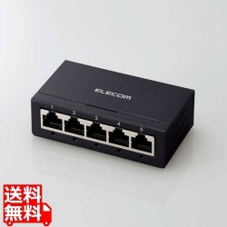 Giga対応スイッチングハブ/5ポート/金属筺体/電源外付けモデル/ブラック 写真1