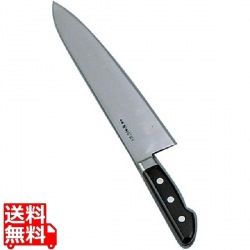 堺孝行 日本鋼(ツバ付)牛刀 24cm 業務用 写真1