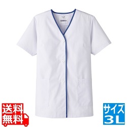 女性用デザイン白衣 半袖 FA-3493L 写真1