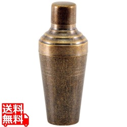 レトロ 18-8 カクテルシェーカー 510cc ゴールド 写真1