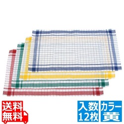 半麻格子ダスター 12枚入 黄 写真1