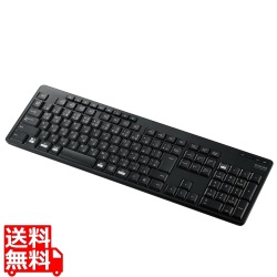 フルキーボード/無線(2.4GHz)/静音設計/抗菌/ブラック 写真1