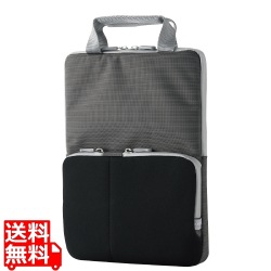 パソコンケース タブレットケース インナーバッグ 取っ手付き 撥水 ネームタグ 11.6インチ ランドセル収納可能 ブラック 写真1