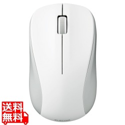 ワイヤレスマウス Bluetooth 3ボタン 抗菌 軽量 IR LED Mサイズ ホワイト 写真1