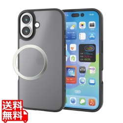 ハイブリッドケース マットブラック(ラバーコート) メタルステッカー付 写真1