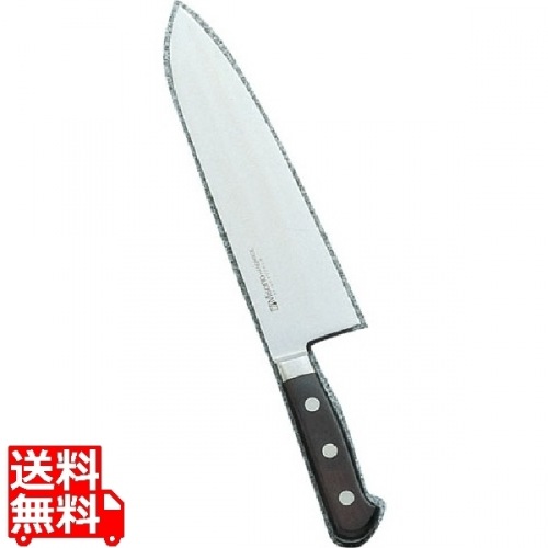 モリブデン鋼洋出刃 梵天雲龍 黒強化木柄 洋出刃 240mm - 龍泉刃物 公式