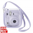 instax mini 12用(チェキ) カメラケース/クリア/パープル