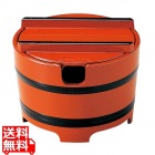 桶型ガリ入 朱木目天黒 切込有