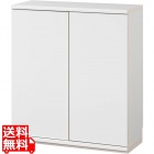 カウンター下収納 ラック 扉タイプ キャビネット 木製 ユニット収納 ホワイト 白 幅75 奥行29.6 高さ84.9cm 白井産業 PTS-8575D WH ピタシエ