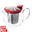 ボラ ガラスティーポット 831 レッド