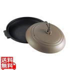 アルミ 丸型 陶板焼 素焼茶 M10-391