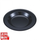 メラミン製ビュッフェ用丸型プレート 36cm 黒 TKO-136