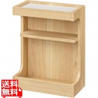 サイドテーブル 白井産業 ナイトテーブル ベッドサイド スリム 寝室 収納 中棚付き 幅40cm 高さ50cm 木目柄 ナチュラルブラウン チルフィル