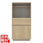 RURUS(ルルス)レンジボード(60cm幅) レンジボード レンジ台 キッチンキャビネット レンジラック 幅60 高さ120 スライド 収納 グレーナチュラル RUR120-60L-GN