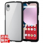 Galaxy A23 5G ( SC-56C / SCG18 ) ケース カバー ハイブリッド 耐衝撃 衝撃吸収 軽量 薄型 ストラップホール付 背面クリア フレームカラー ブラック