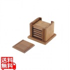 竹 茶托角型 6Pセット