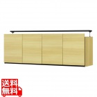 壁面収納 上置き P2L-1815DHNA用 幅154cm 高さ55cm ナチュラルブラウン 天井突っ張り 耐震機能付き ソフトクローズ扉 リビング 収納 ポルターレリビング2