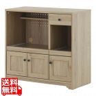 レンジボード レンジ台 キッチンキャビネット キッチンカウンター 作業台 幅88 高さ88 スライド 収納 引出し収納 引出し 扉収納 ＜アンリレンジボード＞