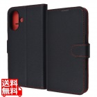 iPhone 16 Like STD 耐衝撃 マグベルト シンプル手帳型レザーC/BK_RD