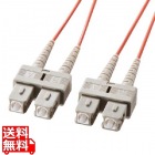 メガネ型光ファイバケーブル(マルチ50μm、SC×2-SC×2、10m)