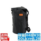 バックパックにもシートバッグにも変化する多用途防水バッグ ターポリンデイパック ブラック
