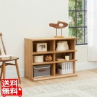 オープンラック 白井産業 棚 シェルフ 本棚 リビング収納 背面化粧有 配線穴 ナチュラルブラウン 幅90 高さ72 奥行42cm ナチュリカ NTU-7090R NA
