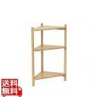 Bamboo コーナーラック3段 竹材使用 シンプル 耐久性が高い 軽量 移動が簡単 積み重ねOK ナチュラル 玄関 リビング 洗面所