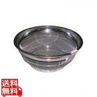 BK 18-8 カラーバー付 F型ザル 普通目 30cm レッド