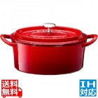 ボン・ボネール ココットオーバル 17cm レッド ※ IH対応 IH (100V/200V)とガス火対応
