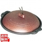 アルミ庵陶板鍋素焼き茶 M10-46416cm 深型