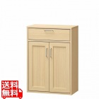 キャビネット 食器棚 幅約59cm 高さ80cm ナチュラルブラウン 扉付